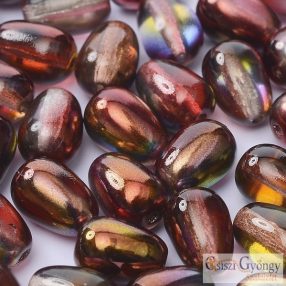   Magic Wine - 1 db - hosszában fúrt csepp gyöngy, mérete: 8x11 mm