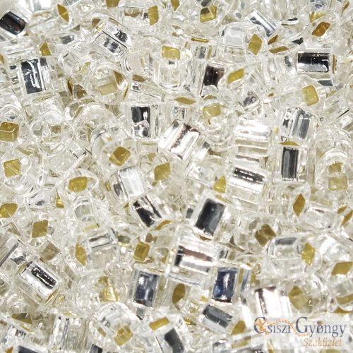 Silver Lined Crystal - 10 g - 4 mm Toho Cube kockagyöngy (21)
