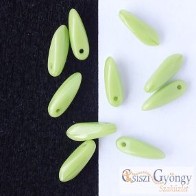 Szirom gyöngy 3x11 mm - 10 db - Opál Olajzöld