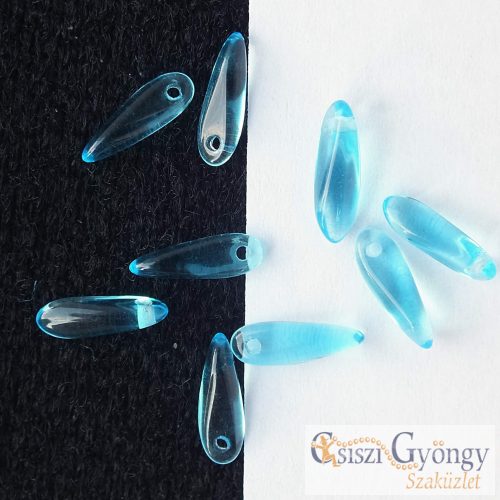 Szirom gyöngy 3x11 mm - 10 db - Aquamarine