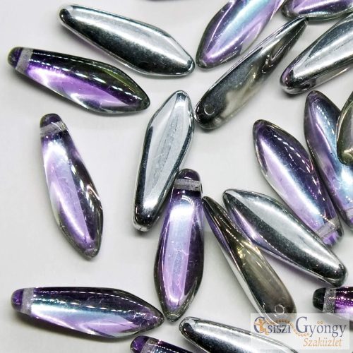 Crystal Vitrail Light  - 10 db - 5x16 mm szirom (dárda) gyöngy