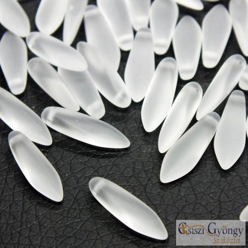 Matte Crystal - 10 db - szirom gyöngy 5x16 mm (84110)