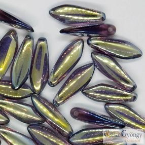 Amethyst Full AB - 10 pcs. - 5x16 mm Dagger Beads