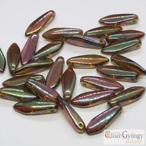   Olivine Full Apricot - 10 db - 5x16 mm szirom (dárda, lándzsa) gyöngy