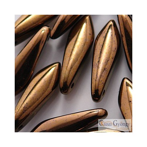Dark Bronze - 10 pc. - Dagger beads 5x16 mm (14415)