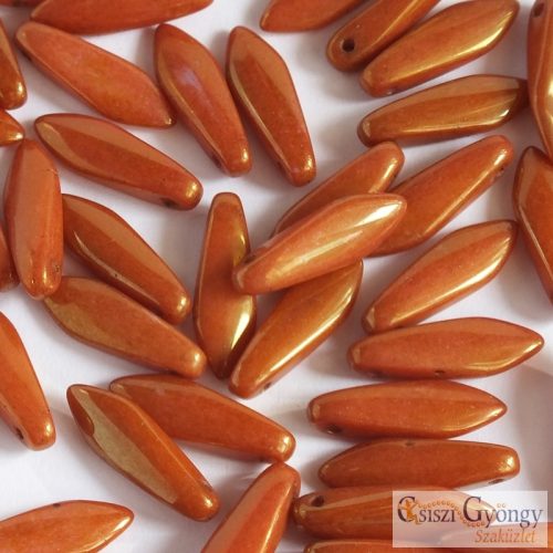 Luster Gold Solan - 10 pc. - Dagger Beads, size: 5x16mm (14497)