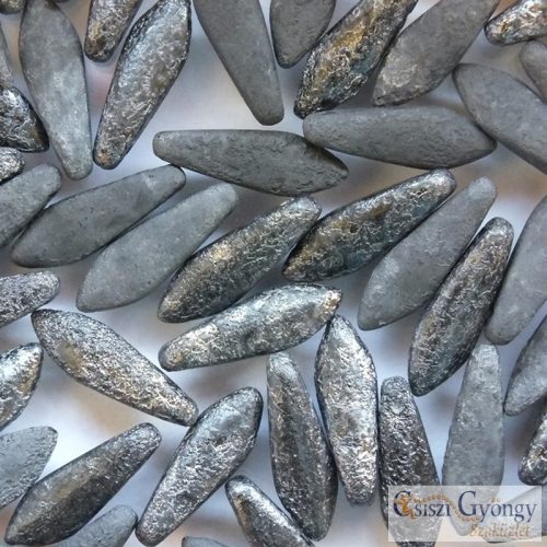Etched Hematite - 10 pc. - Dagger Beads, size: 5x16 mm (23980/14400)