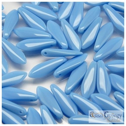 Opaque Turquoise Blue - 10 pc. - Dagger Beads, size: 5x16 mm (63030)