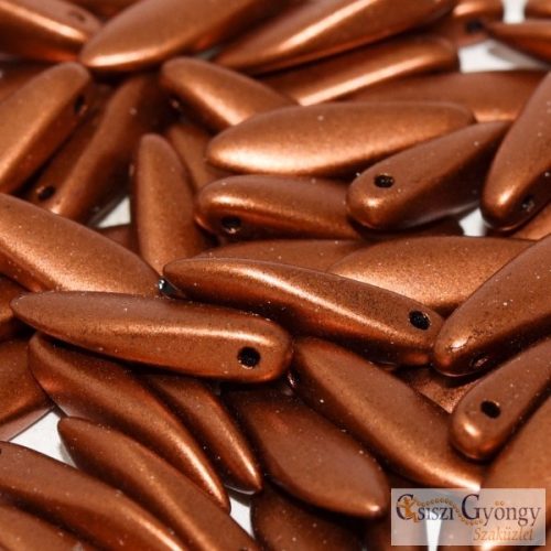 Matte Metallic Copper - 10 db - szirom gyöngy 5x16 mm (01750)