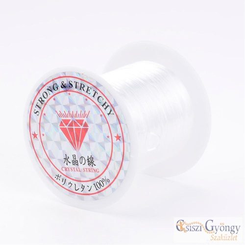 Elastic Fiber Wire - 1 roll - 10 meter/roll, white color, 0.8mm