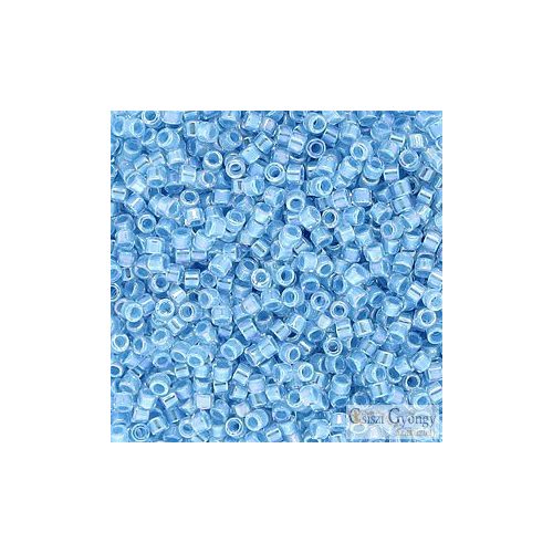 0057 - Crystal AB Lined Sky Blue - 5 g - 11/0 Miyuki Delica gyöngy