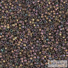 1055 Miyuki Delica 11/0, Matte Met. Iris GreenGold, 5 g