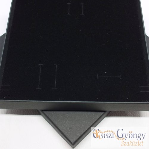 Fekete bélelt doboz 14x14 cm - 1 db
