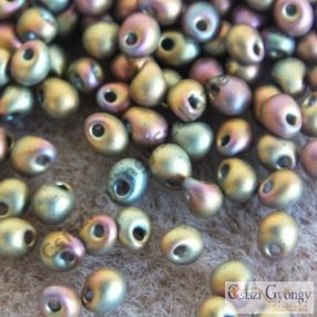   Matte Metallic Khaki Iris - 5 g - Miyuki Drop mérete: 3.4mm (92035)