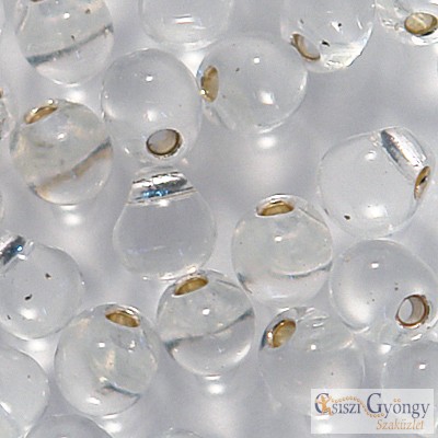 Silver Lined Crystal - 5 g - Drop, mérete: 3.4mm (9001)