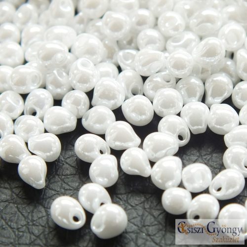 420 - Pearl White - 5 g - Miyuki Drop gyöngy, mérete: 3.4 mm