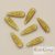Madártoll gyöngy ivory/gold - 1 db - 5x17 mm