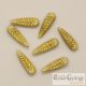 Madártoll gyöngy ivory/gold - 1 db - 5x17 mm