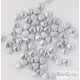 Hearts Etched Silver - 10 pcs. - 6 mm