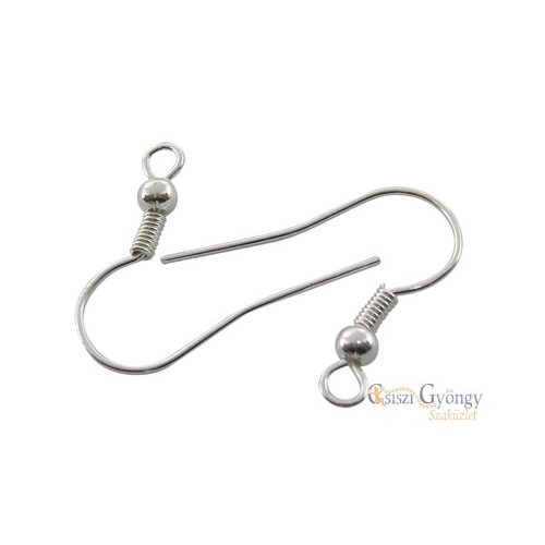 Earring Hook - 10 pc. (5 Pair) - siver color, size: 18 mm (Nickel Free)