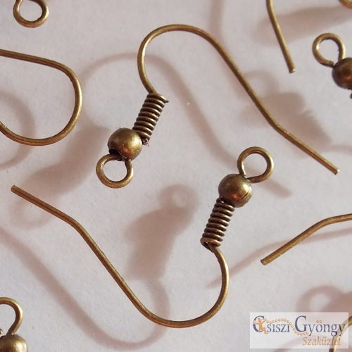 Earring Hook - 10 pc. (5 pair) - brass color, 18 mm