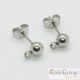 Ear Stud Components - 1 pair - stainless steel, 15mm long, hole: 2mm