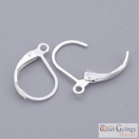 Nikkel mentes kapcsos fülbevaló alap - 5 pár (10 db)