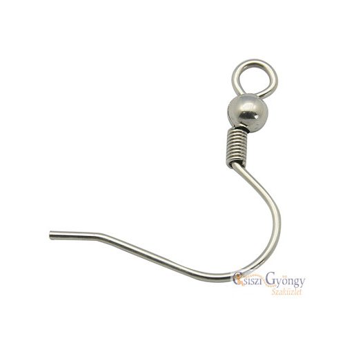 Stainless Steel Earring Hooks - 10 pcs. (5 Pair) - Stailness Steel color