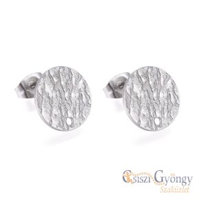 Fülbevaló alap, 1 pár, ezüst színű
