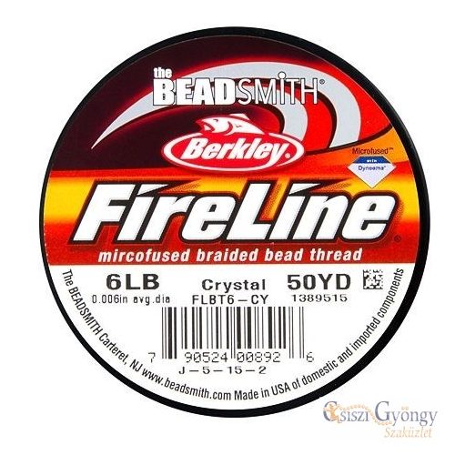 FireLine Crystal - 1 tekercs - 6 LB, átmérő: 0,15 mm, hossza: kb. 45.7 méter