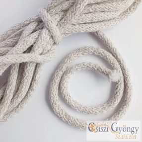   Bélelt pamutfonal, 5 mm szálátmérő, tejeskávé színű - méterre kapható