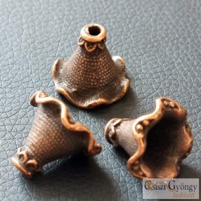 Bead Cap - 1 pcs - antique copper color, size: 21x12mm