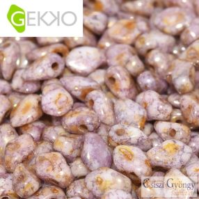   Chalk White Lila Gold Luster - 2,5 g - Gekko Beads 3x5mm (15695)