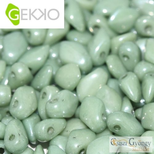 Chalk White Moss Green - 2,5 g - Gekko gyöngy 3x5 mm (14459)