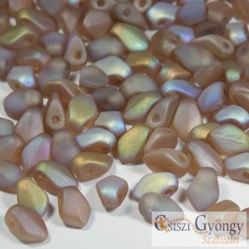 Matte Crystal Brown Rainbow - 2,5 g - Gekko gyöngy, 3x5 mm