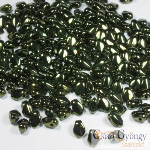 Metallic Olivine - 2,5 g - Gekko gyöngy, 3x5 mm