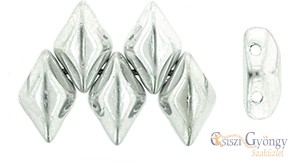 Silver - 5 g - Gemduo gyöngy 8x5 mm