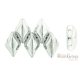 Silver - 5 g - Gemduo gyöngy 8x5 mm