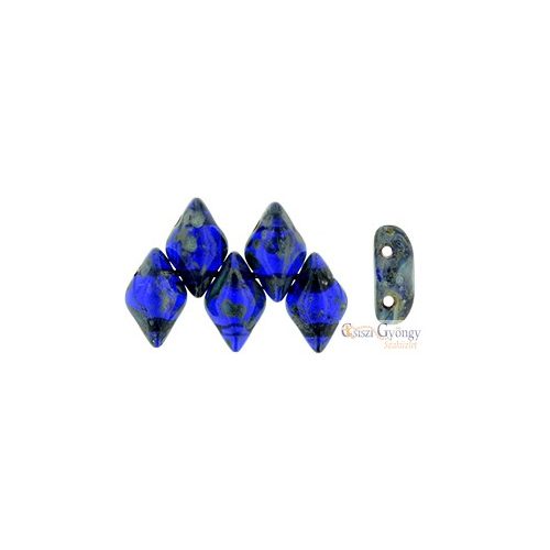 Cobalt Picasso - 5 g - Gemduo gyöngy 8x5 mm (T30090)