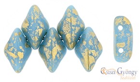 Gold Spalsh Blue Turquoise - 5 g - Gemduo 8x5 mm