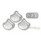 Matte Metallic Silver - 10 db - Ginkgo Leaf gyöngy 7.5x7.5 mm (K0170)