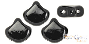 Jet - 10 pcs - Ginkgo Leaf Beads 7.5x7.5 mm (23980)