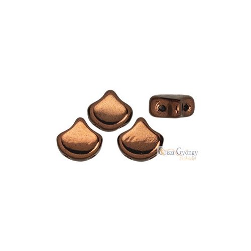 Bronze - 10 db - Ginkgo Leaf gyöngy 7.5x7.5mm, (LZ23980)