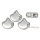 Silver - 10 Stk. - Ginkgo Leaf Beads 7.5x7.5mm (27000CR)