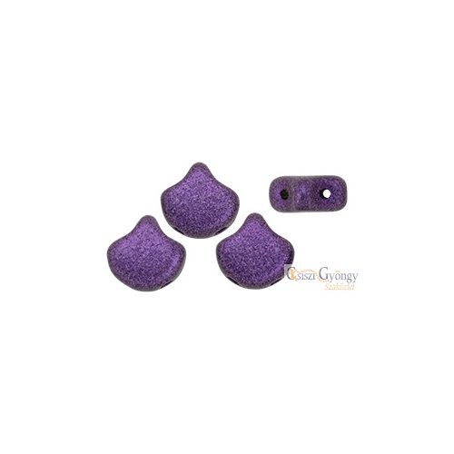 Metallic Suede Purple - 10 db - Ginkgo Leaf gyöngy (79021MJT) 
