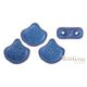 Metallic Suede Blue - 10 db - Ginkgo Leaf gyöngy 7.5x7.5 mm
