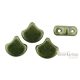 C.T. Sueded Gold Fern - 10 pcs. - Ginkgo beads 7.5x7.5 mm (08A06)