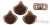 Ginkgo gyöngy, C.T. Sueded Gold Ash Rose, 10 db