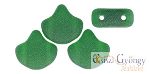 Matte Chrysolite - 10 db - Ginkgo gyöngy, 7,5x7,5 mm