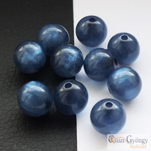 Gyöngyház Fényű Éjkék - 1 db - 10 mm Polaris golyó (46508)